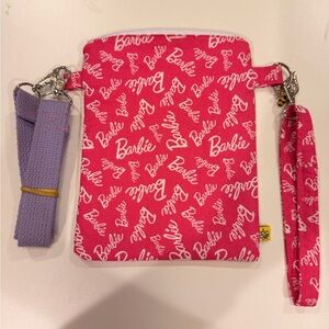 Handmade Pink Barbie Logo Crossbody Bag or Kindle Cover